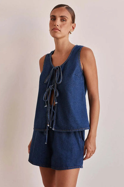 Doretta Denim Tie Set