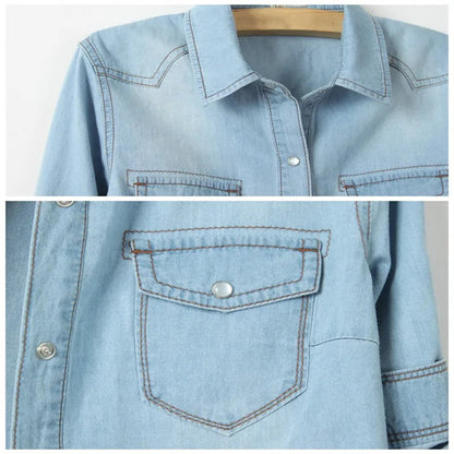 Cool Summer Denim Crop-Top