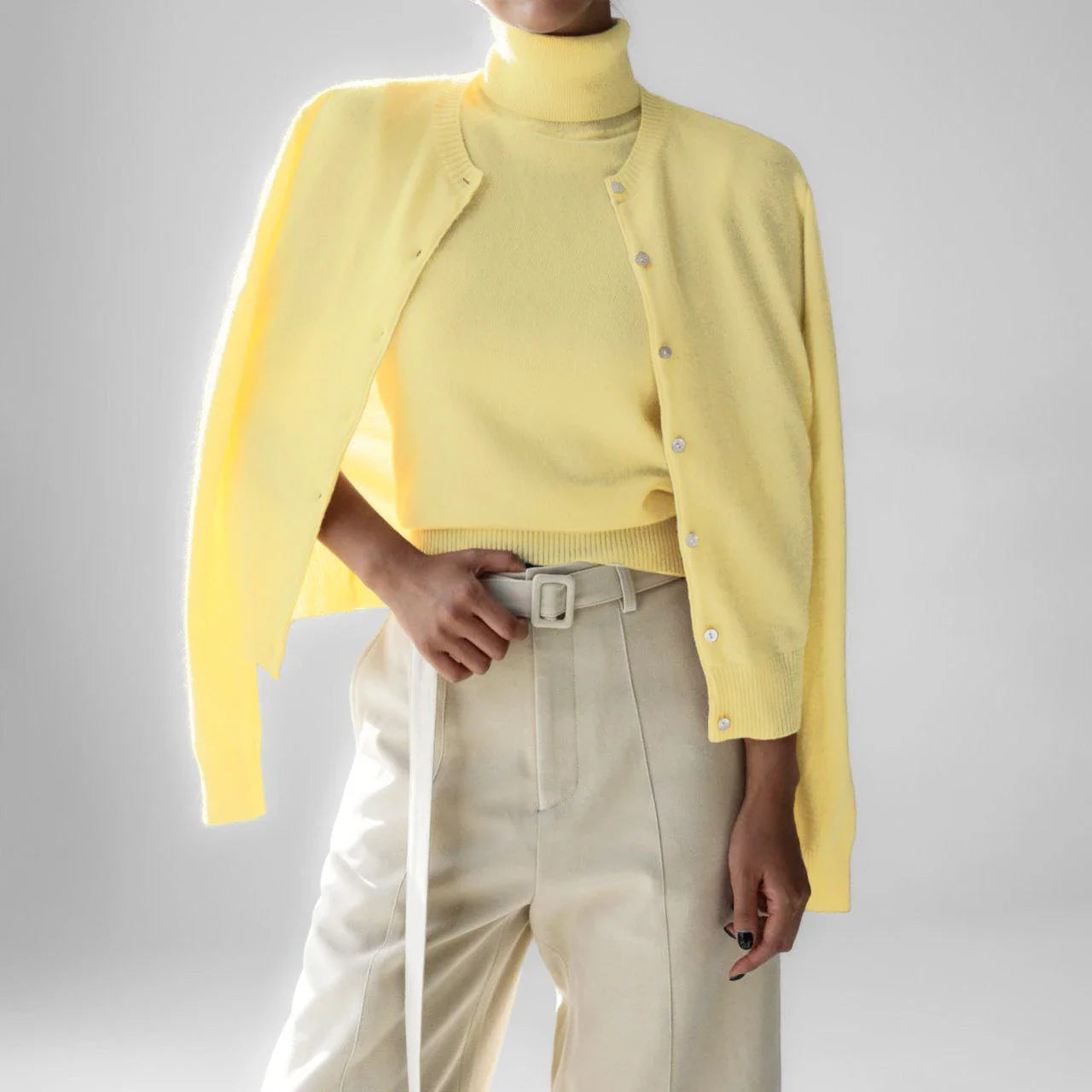 Ashbourne Knit Cardigan & Turtleneck Set