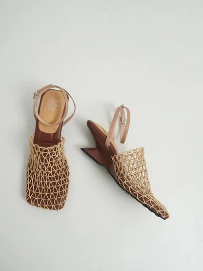 Fallon Mesh Weave Heels