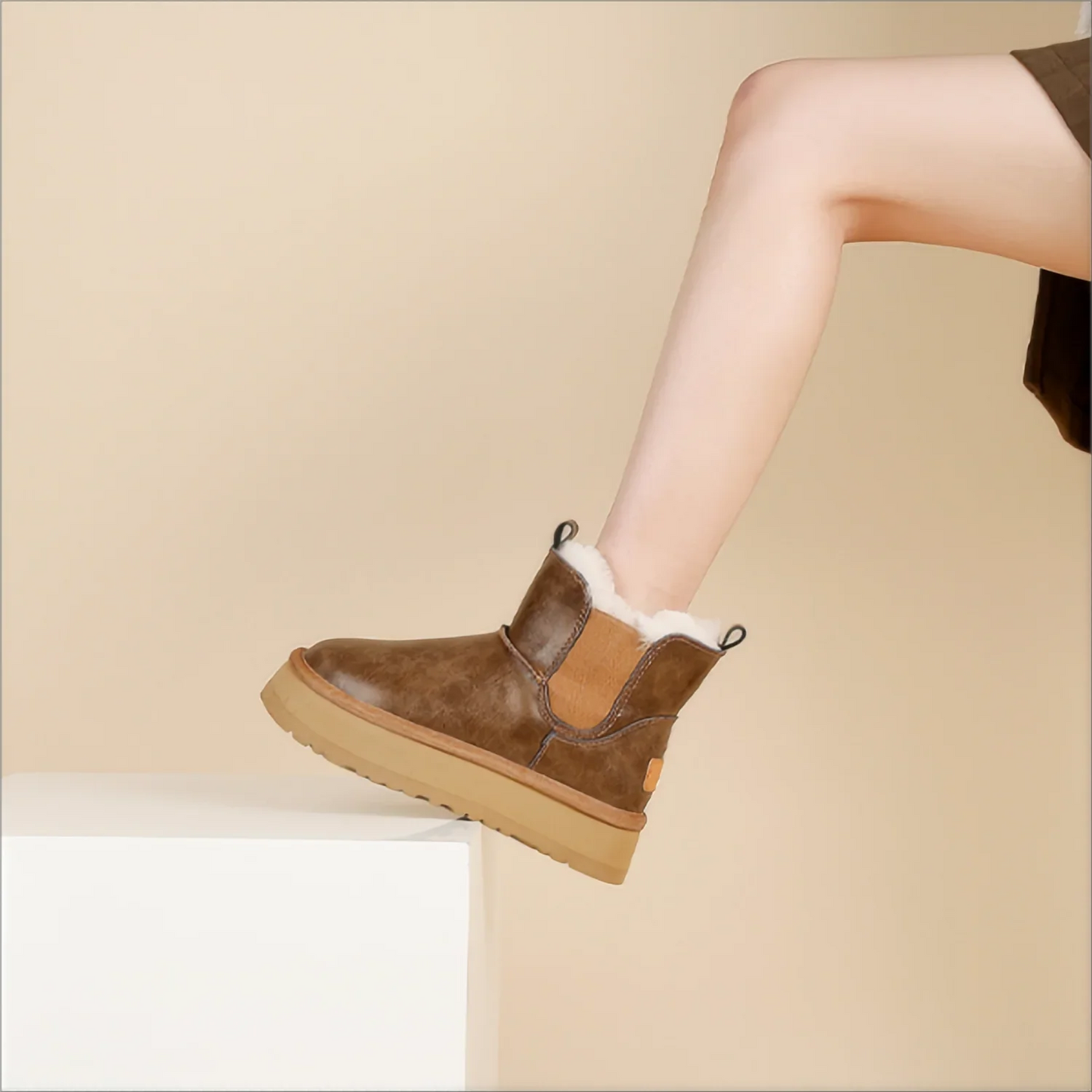 Women's Holmstead Leather Fur Boots