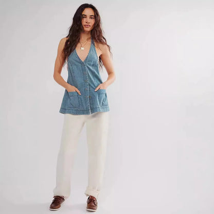 Alenza Deep Denim Halter
