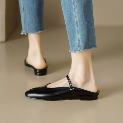 Dahlia Leather Mary Flats