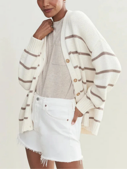 Westhaven Organic Striped Cardigan