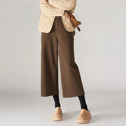 Autumn Woolen Wide Leg Pants