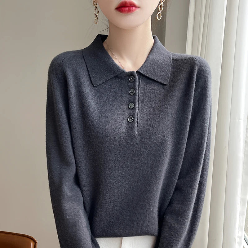 West Village Wool Polo Sweater