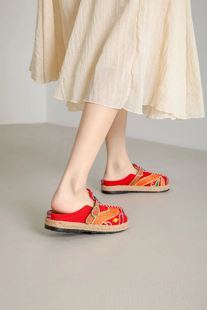 Evelyn Rojas Woven Slip-Ons