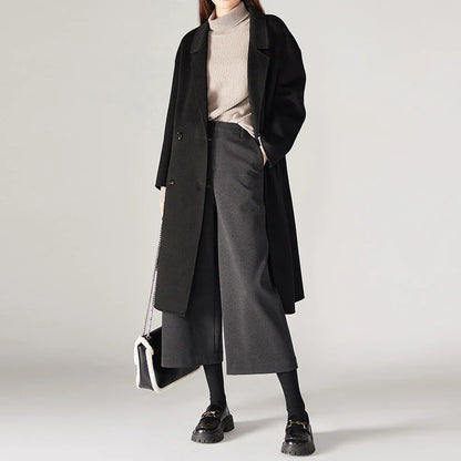 Autumn Woolen Wide Leg Pants