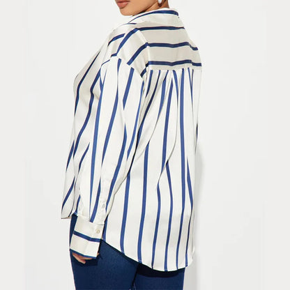 Delaney Satin Stripe Shirt
