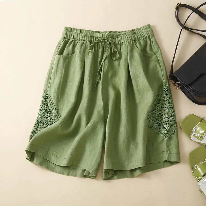 Brynn Linen Ruffle Shorts