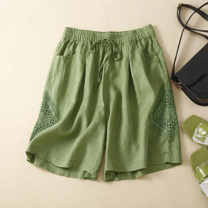 Brynn Linen Ruffle Shorts