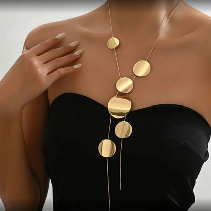 Noira Luxe Circle Drop Necklace