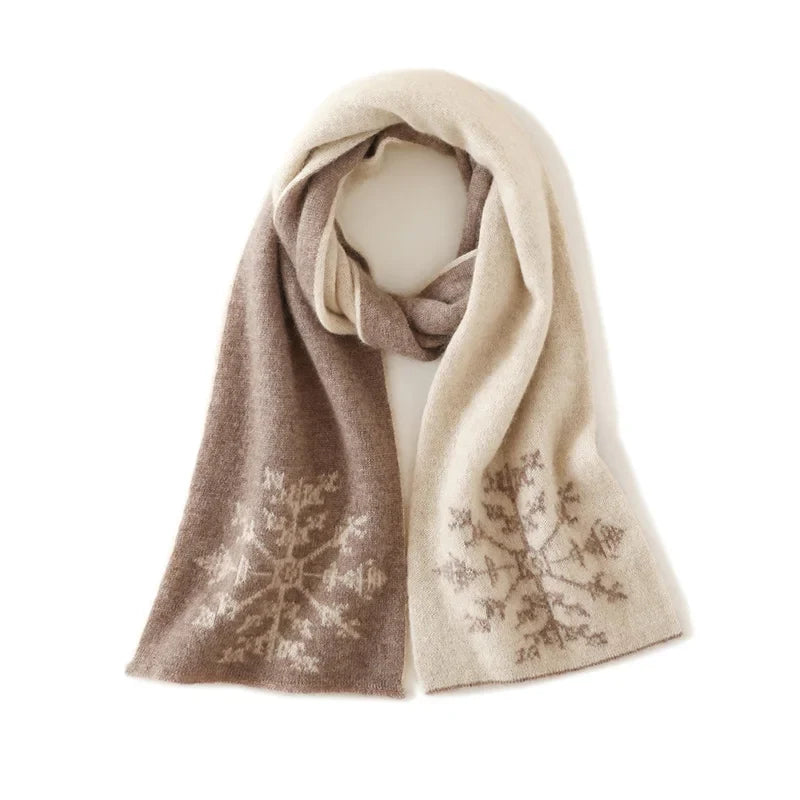 Alpine Snowfall Cashmere Scarf