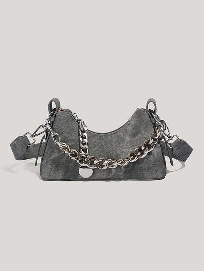Céleste Denim Chain Bag