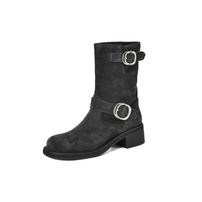 Blackthorn Suede Buckle Boots