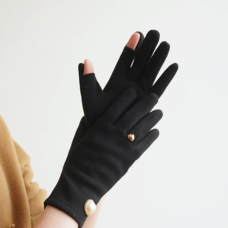 Noir Pearl Touch Gloves