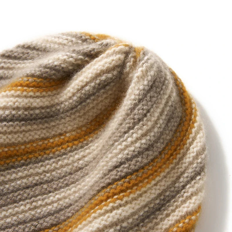 Alpine Stripe Cashmere Beanie