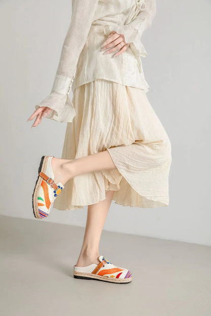 Evelyn Rojas Woven Slip-Ons