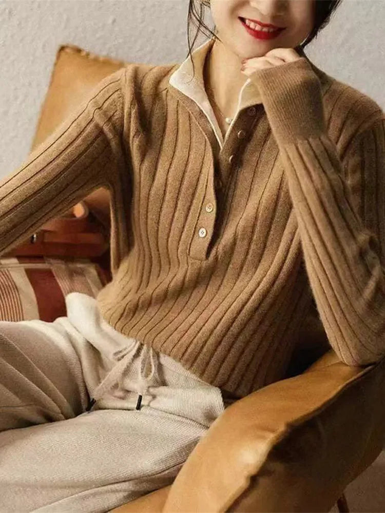 Scholar Ribbed Wool Polo