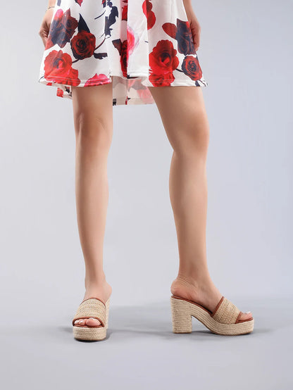 Célie Natural Woven Heels