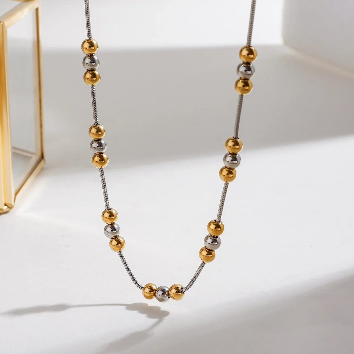 Zora Gold Silver Ball Necklace