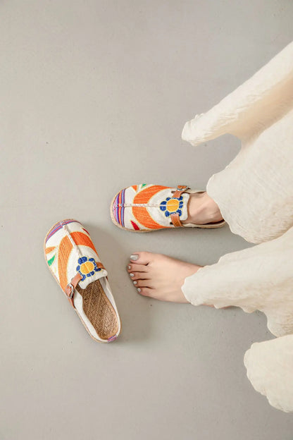 Evelyn Rojas Woven Slip-Ons