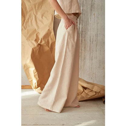 Everly Cotton Wide-Leg Pant