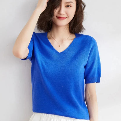 Elysian V-Neck Knit Top