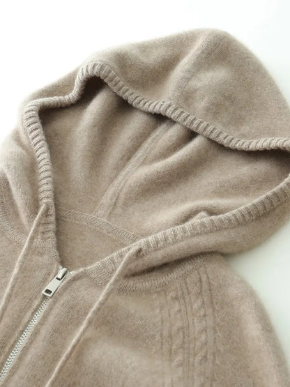 Glädje Classic Cashmere Zipup Hoodie