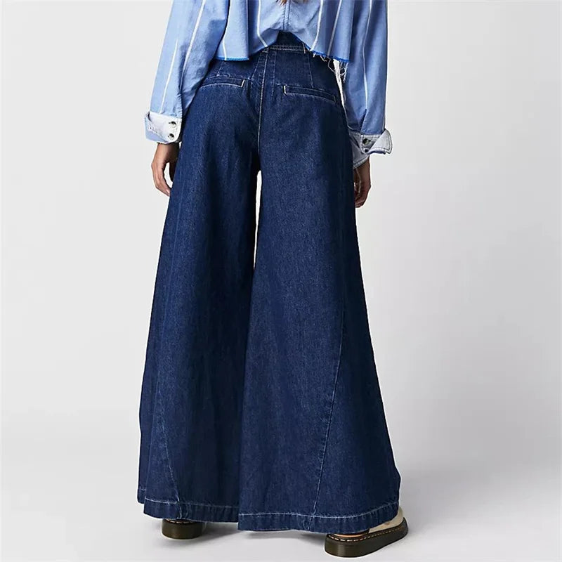 Rovina Pleated Wide-Leg Jeans