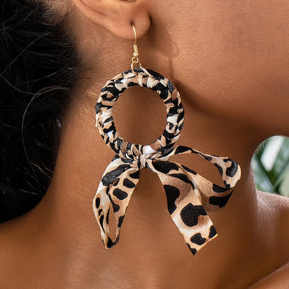Bohemian Leopard Print Bow Knot