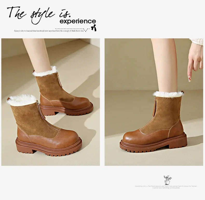 Cortina Suede Fur Boots