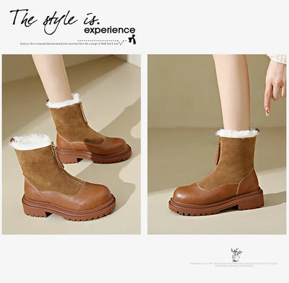 Cortina Suede Fur Boots