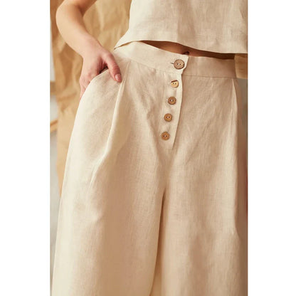 Everly Cotton Wide-Leg Pant