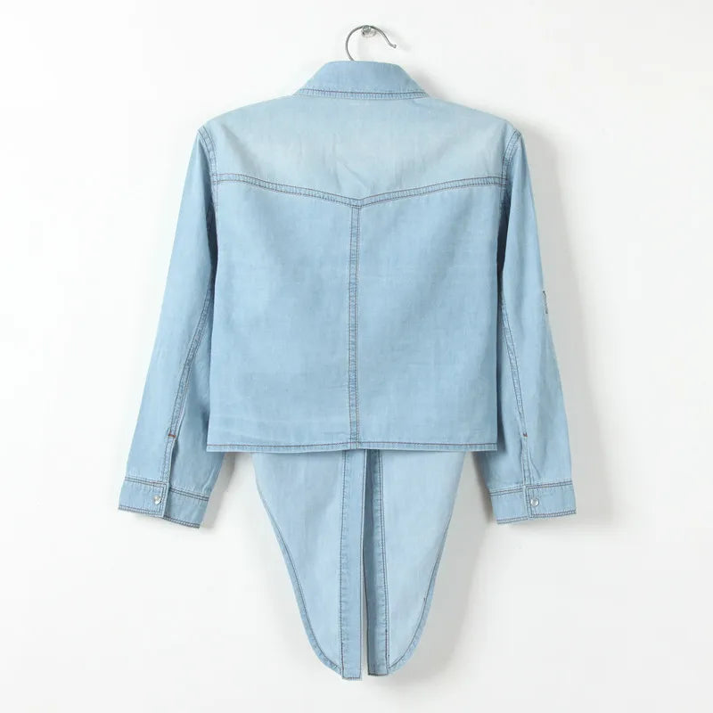 Cool Summer Denim Crop-Top
