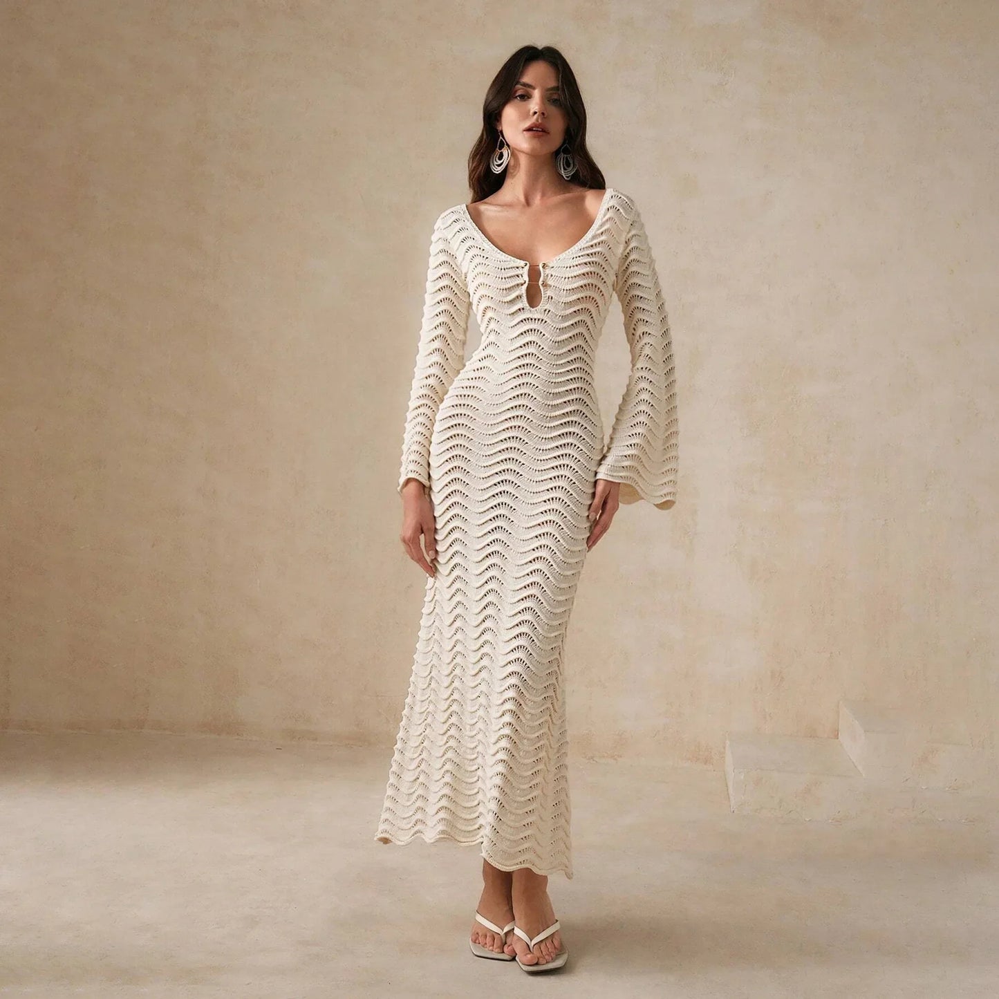 Alessia Open-Knit Dress