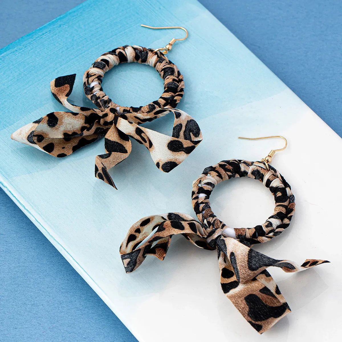 Bohemian Leopard Print Bow Knot