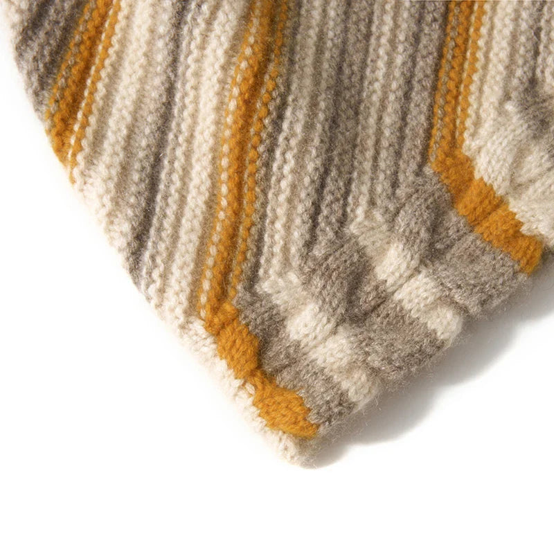Alpine Stripe Cashmere Beanie