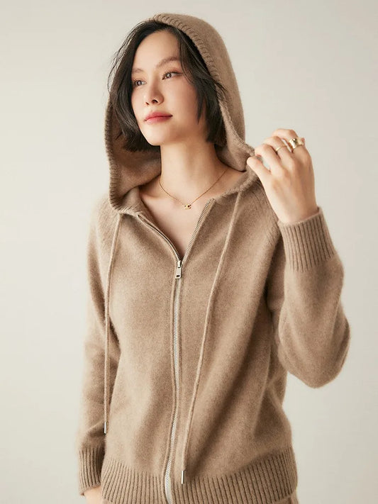 Glädje Classic Cashmere Zipup Hoodie