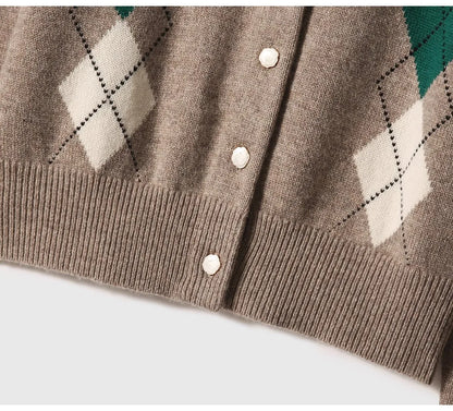 Elle Diamond Cashmere Cardigan