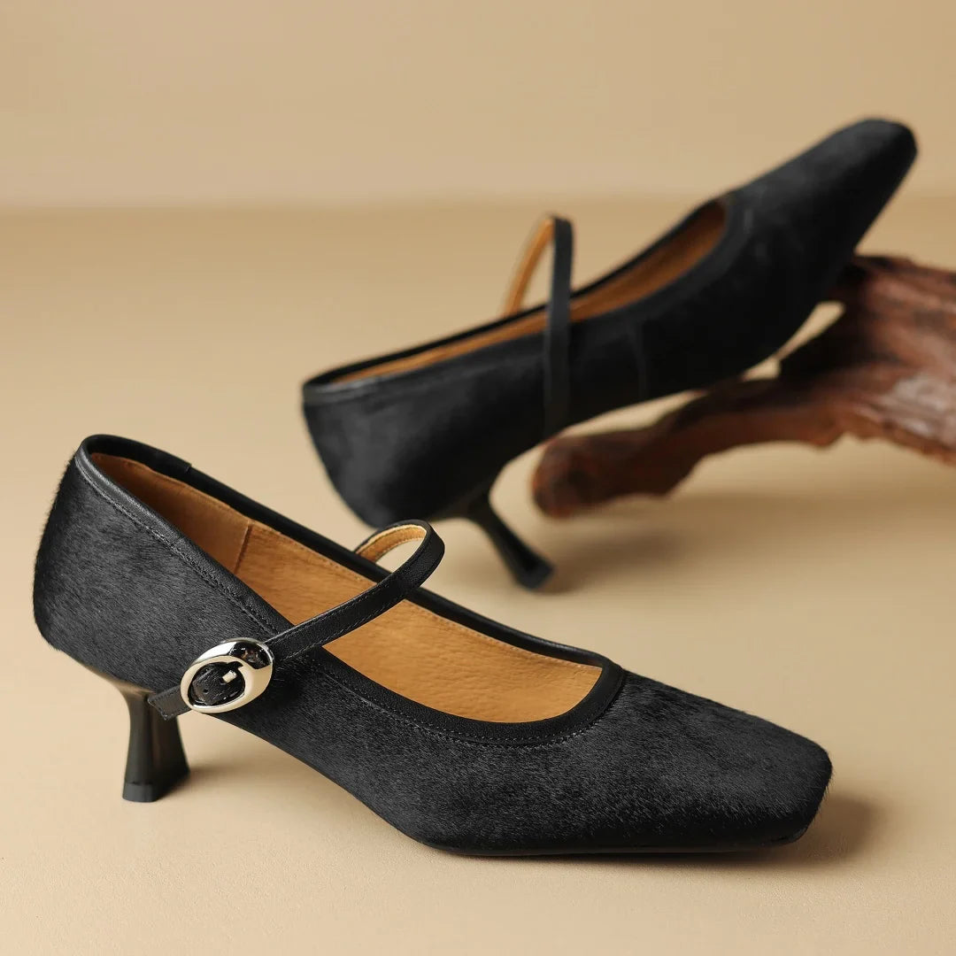 Leopards Step Mid-Heels