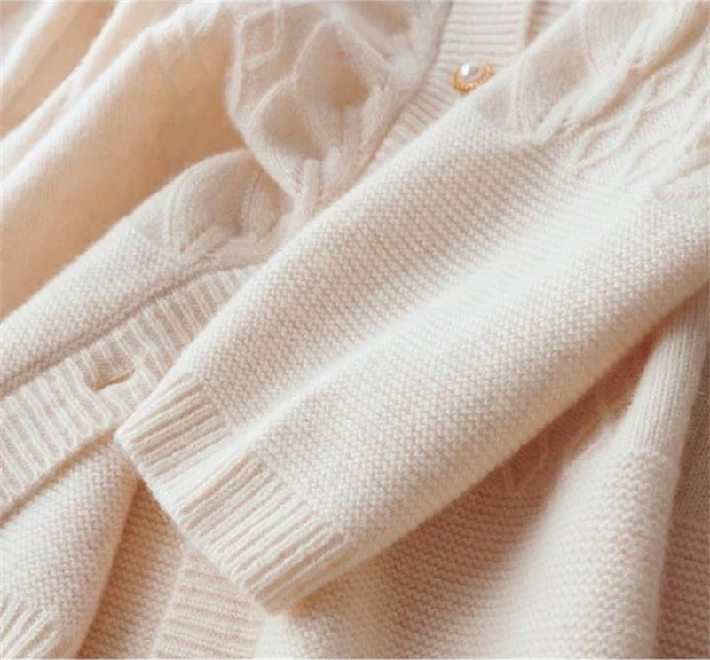 New London Pearl Button Cardigan