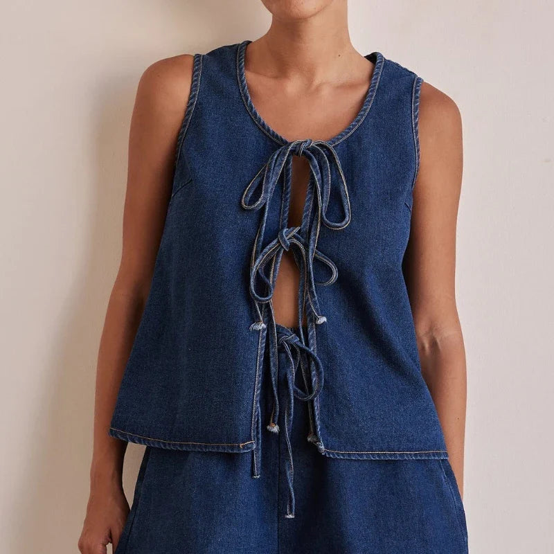 Doretta Denim Tie Set