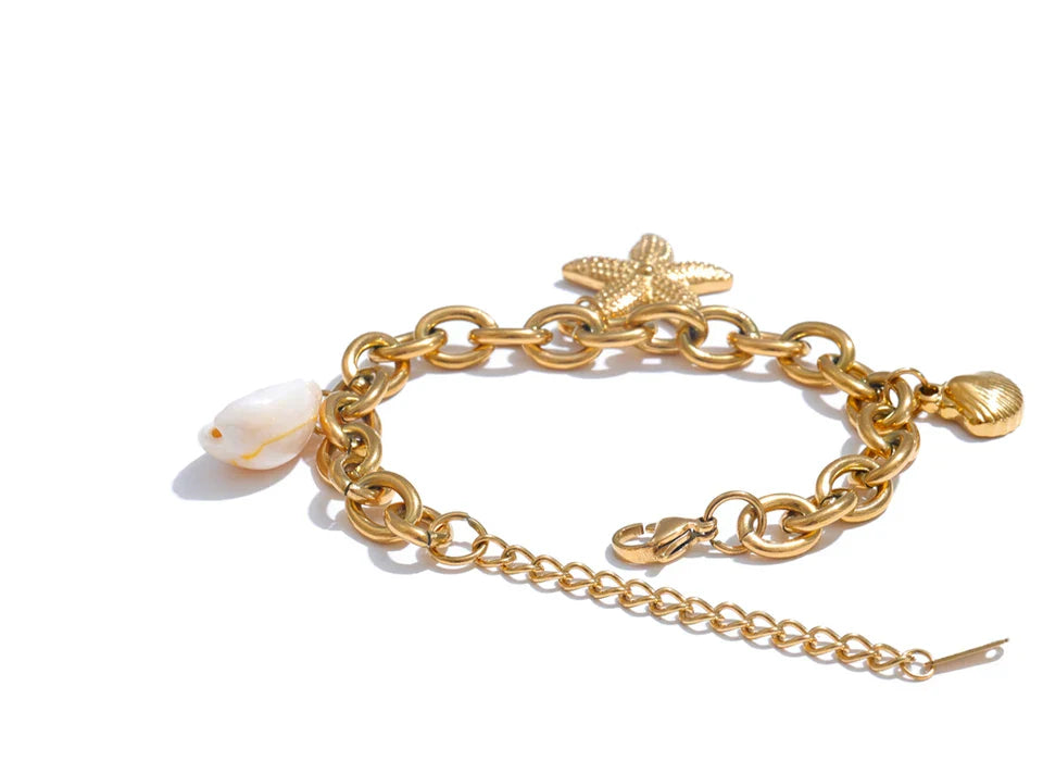 Marée Gold Chain Starfish Bracelet