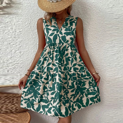 Gabrielle - Midi summer dress with boho floral pattern