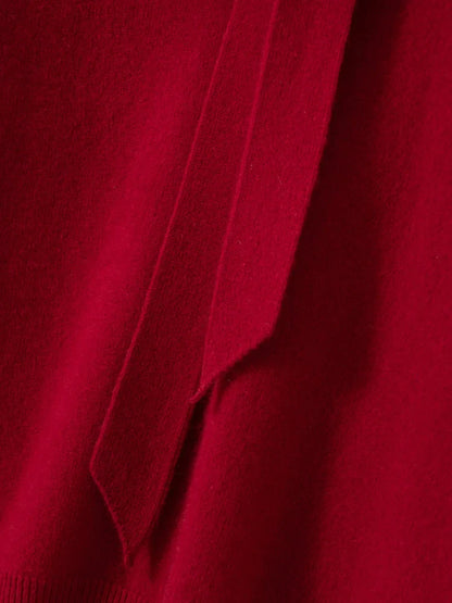 Selene Scarf-Collar Cashmere Pullover