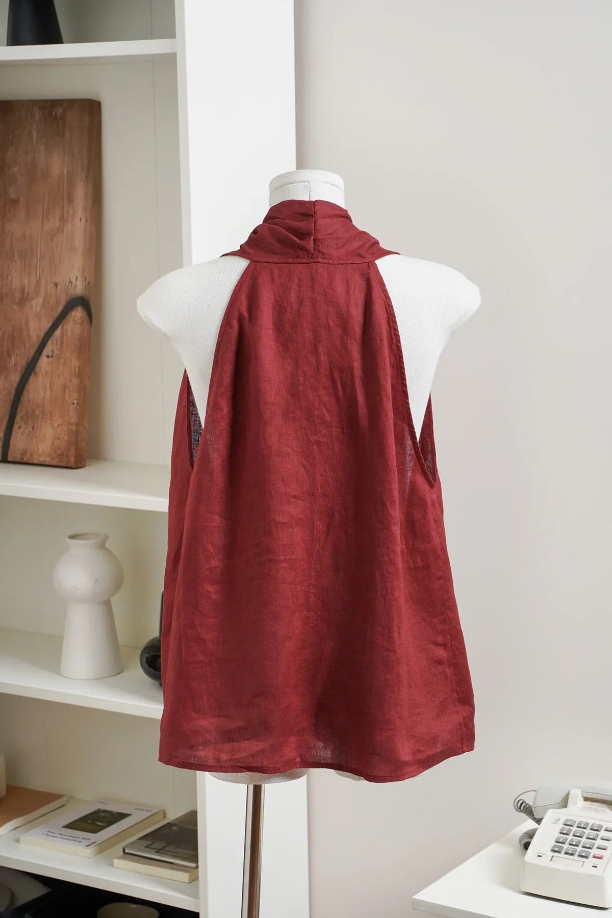 Valienne Drape Linen Vest