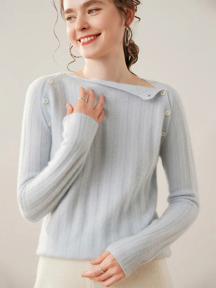 Maribel Buttoned Cashmere Sweater