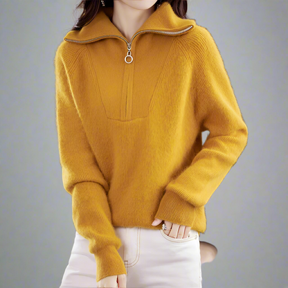 Mink Wool Half-Zip