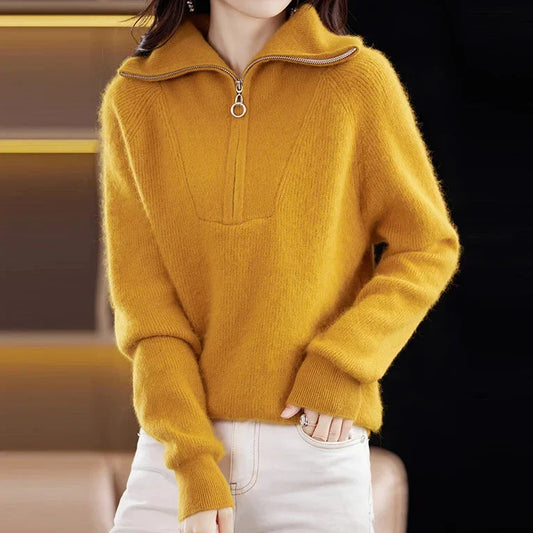 Mink Wool Half-Zip